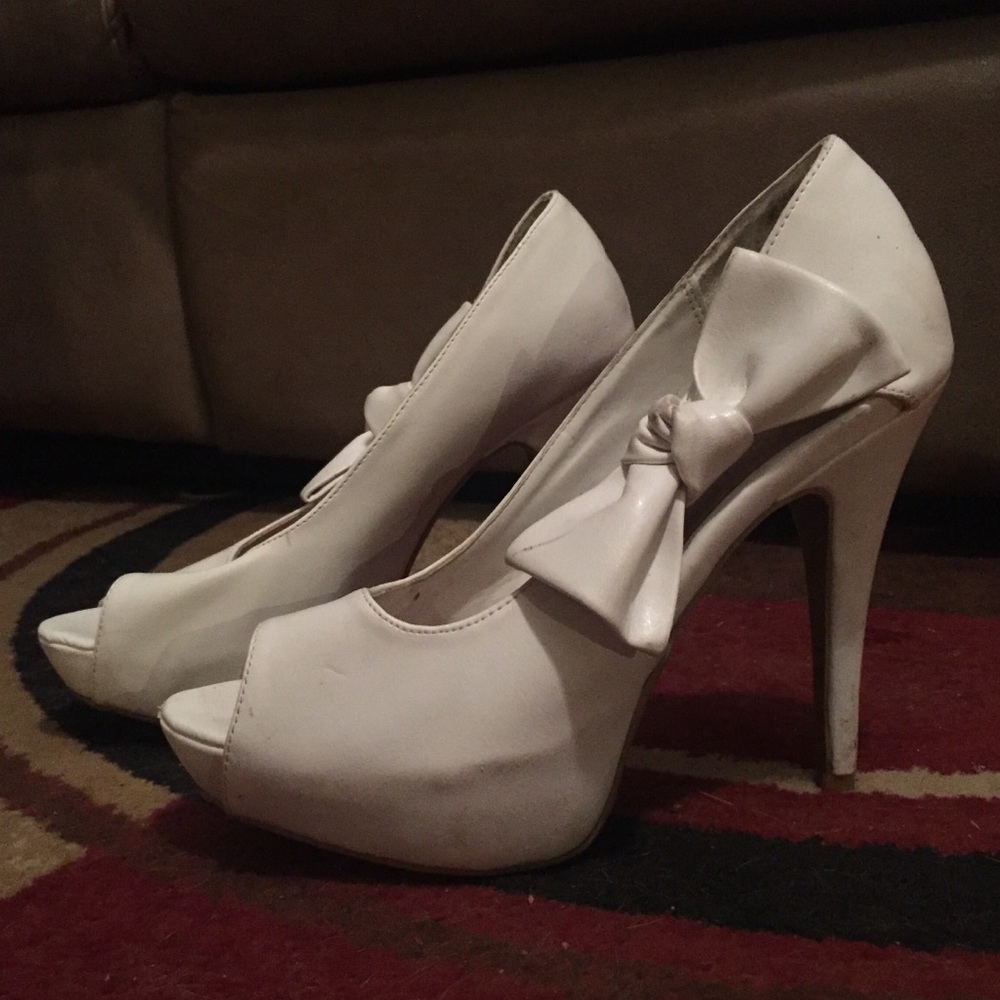 White 4’ heels
